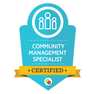 Picture: Community Management Specialist certification from DigitalMarketer as provided by Credly Link: http://certifications.digitalmarketer.com/credly/?CID=14957136